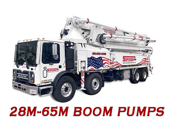 Superior Pump & Screed 28M-65M Boom Pump Truck - Concrete Pumping Florida